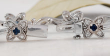 Load image into Gallery viewer, 1.30 Carats Natural Sapphire and Diamond 14k Solid White Gold Bracelet
