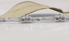 Load image into Gallery viewer, 1.30 Carats Natural Sapphire and Diamond 14k Solid White Gold Bracelet