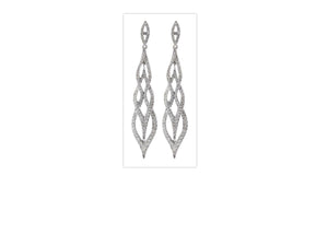 Exquisite 2.62 Carats Natural Diamond 18K Solid White Gold Earrings