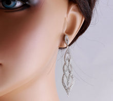 Load image into Gallery viewer, Exquisite 2.62 Carats Natural Diamond 18K Solid White Gold Earrings