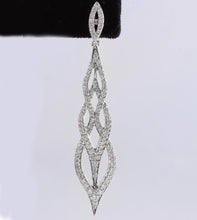 Load image into Gallery viewer, Exquisite 2.62 Carats Natural Diamond 18K Solid White Gold Earrings