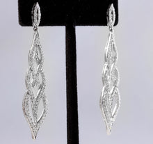 Load image into Gallery viewer, Exquisite 2.62 Carats Natural Diamond 18K Solid White Gold Earrings