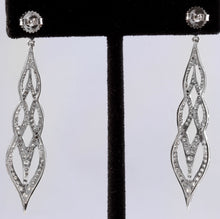 Load image into Gallery viewer, Exquisite 2.62 Carats Natural Diamond 18K Solid White Gold Earrings