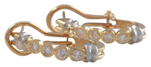 Load image into Gallery viewer, High Quality Exquisite .75 Carats Natural VS Diamond 14K Solid Two-Tone Gold Earrings