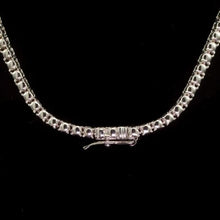 Load image into Gallery viewer, 5.60Ct Natural Sapphire and Diamond 18K Solid White Gold Necklace