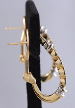 Load image into Gallery viewer, High Quality Exquisite .75 Carats Natural VS Diamond 14K Solid Two-Tone Gold Earrings