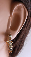 Load image into Gallery viewer, High Quality Exquisite .75 Carats Natural VS Diamond 14K Solid Two-Tone Gold Earrings