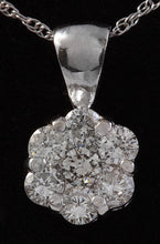 Load image into Gallery viewer, Splendid .88 Carats Natural Diamond 14K Solid White Gold Necklace
