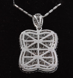 Splendid 7.28 Carats Natural VVS Diamond 18K Solid White Gold Necklace