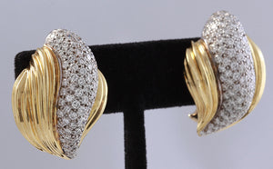 Unique Exquisite 4.20 Carats VVS Natural Diamond 14K Solid Yellow Earrings