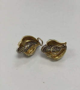 Unique Exquisite 4.20 Carats VVS Natural Diamond 14K Solid Yellow Earrings