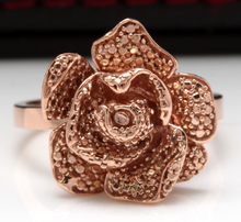 Load image into Gallery viewer, Beautiful 14K Solid Rose Gold Flower Ring