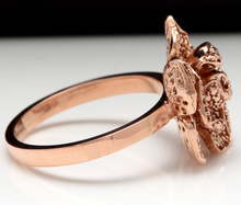 Load image into Gallery viewer, Beautiful 14K Solid Rose Gold Flower Ring