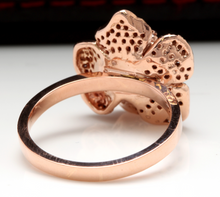Load image into Gallery viewer, Beautiful 14K Solid Rose Gold Flower Ring