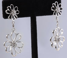 Load image into Gallery viewer, Exquisite .85 Carats Natural Diamond 18K Solid White Gold Earrings