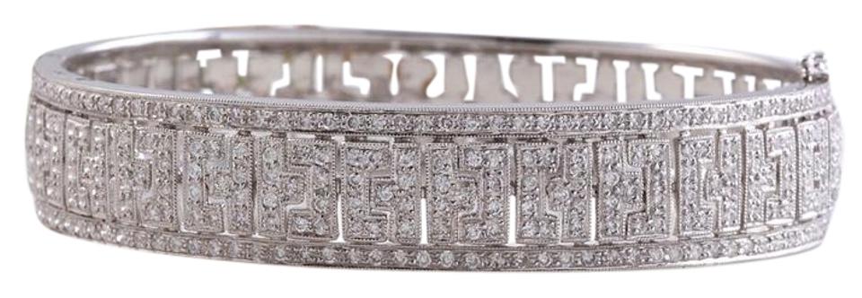 HEAVY Very Impressive 2.50 Carats Natural Diamond 18K Solid White Gold Bracelet