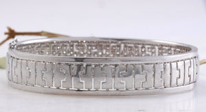 HEAVY Very Impressive 2.50 Carats Natural Diamond 18K Solid White Gold Bracelet
