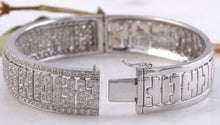 Load image into Gallery viewer, HEAVY Very Impressive 2.50 Carats Natural Diamond 18K Solid White Gold Bracelet