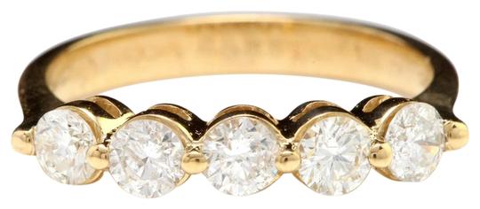 Splendid .90 Carats Natural Diamond 14K Solid Yellow Gold Ring