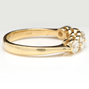 Splendid .90 Carats Natural Diamond 14K Solid Yellow Gold Ring