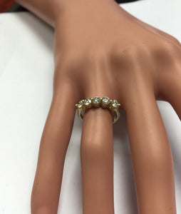 Splendid .90 Carats Natural Diamond 14K Solid Yellow Gold Ring