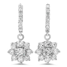 Load image into Gallery viewer, 3.30Ct Natural Diamond 14K Solid White Gold Dangle Earrings