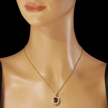 Load image into Gallery viewer, 4.30Ct Natural Ruby and Diamond 14K Solid Yellow Gold Pendant