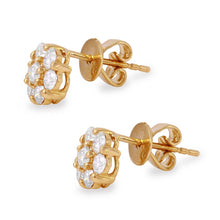 Load image into Gallery viewer, Exquisite 1.00 Carat Natural Diamond 14K Solid Yellow Gold Earrings