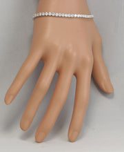 Load image into Gallery viewer, Very Impressive 3.75 Carats Natural VS Diamond 14K Solid White Gold Bracelet