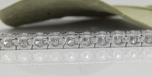 Very Impressive 3.75 Carats Natural VS Diamond 14K Solid White Gold Bracelet
