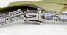 Load image into Gallery viewer, Very Impressive 12.45 Carats Natural Tanzanite &amp; Diamond 14K Solid White Gold Bracelet