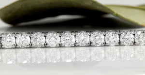 Very Impressive 3.75 Carats Natural VS Diamond 14K Solid White Gold Bracelet