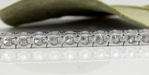 Very Impressive 3.75 Carats Natural VS Diamond 14K Solid White Gold Bracelet