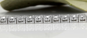 Very Impressive 3.75 Carats Natural VS Diamond 14K Solid White Gold Bracelet