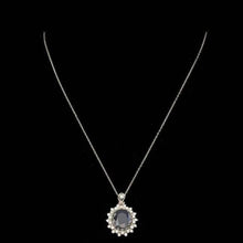 Load image into Gallery viewer, 7.70Ct Natural Sapphire and Diamond 14K Solid White Gold Pendant