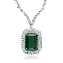 Load image into Gallery viewer, 29.20Ct Natural Tourmaline and Diamond 18K Solid White Gold Necklace