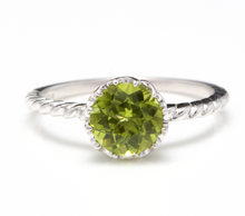 Load image into Gallery viewer, 1.50 Carats Exquisite Natural Peridot 14K Solid White Gold Ring