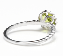 Load image into Gallery viewer, 1.50 Carats Exquisite Natural Peridot 14K Solid White Gold Ring
