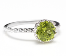 Load image into Gallery viewer, 1.50 Carats Exquisite Natural Peridot 14K Solid White Gold Ring