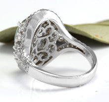 Load image into Gallery viewer, 5.85 Carats Natural Aquamarine and Diamond 14K Solid White Gold Ring