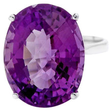 Load image into Gallery viewer, 14.80 Carats Exquisite Natural Amethyst 14K Solid White Gold Ring