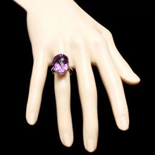 Load image into Gallery viewer, 14.80 Carats Exquisite Natural Amethyst 14K Solid White Gold Ring