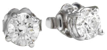 Load image into Gallery viewer, Exquisite 0.40 Carats Natural VS2-SI1 Diamond 14K Solid White Gold Stud Earrings