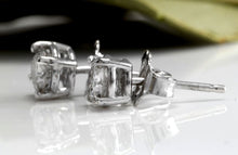Load image into Gallery viewer, Exquisite 0.40 Carats Natural VS2-SI1 Diamond 14K Solid White Gold Stud Earrings