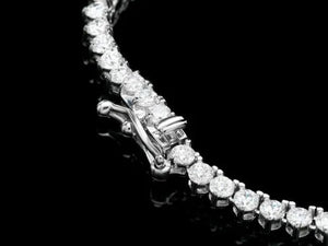30.30Ct Natural Tanzanite and Diamond 18K Solid White Gold Necklace