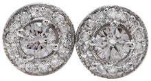 Load image into Gallery viewer, Exquisite .94 Carats Natural Diamond 14K Solid White Gold Stud Earrings