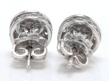 Load image into Gallery viewer, Exquisite .94 Carats Natural Diamond 14K Solid White Gold Stud Earrings