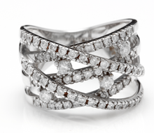 Load image into Gallery viewer, Splendid 1.00 Carats Natural Diamond 14K Solid White Gold Ring