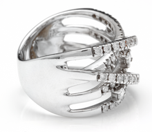 Load image into Gallery viewer, Splendid 1.00 Carats Natural Diamond 14K Solid White Gold Ring
