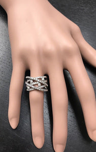 Splendid 1.00 Carats Natural Diamond 14K Solid White Gold Ring